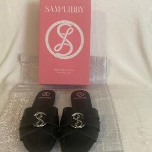 Sam & Libby Black Slide Sandals